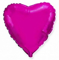 FM 9" сердце Пурпурное МИНИ без рисунка фольгированный шар