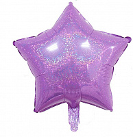 K 18" звезда Light Purple Фольгированое