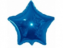 FM 9" звезда Синяя МИНИ без рисунка фольгированный шар