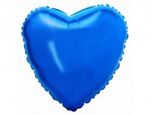 FM 9" сердце Синее МИНИ без рисунка фольгированный шар