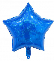K 18" звезда Синий Blue Фольгированое